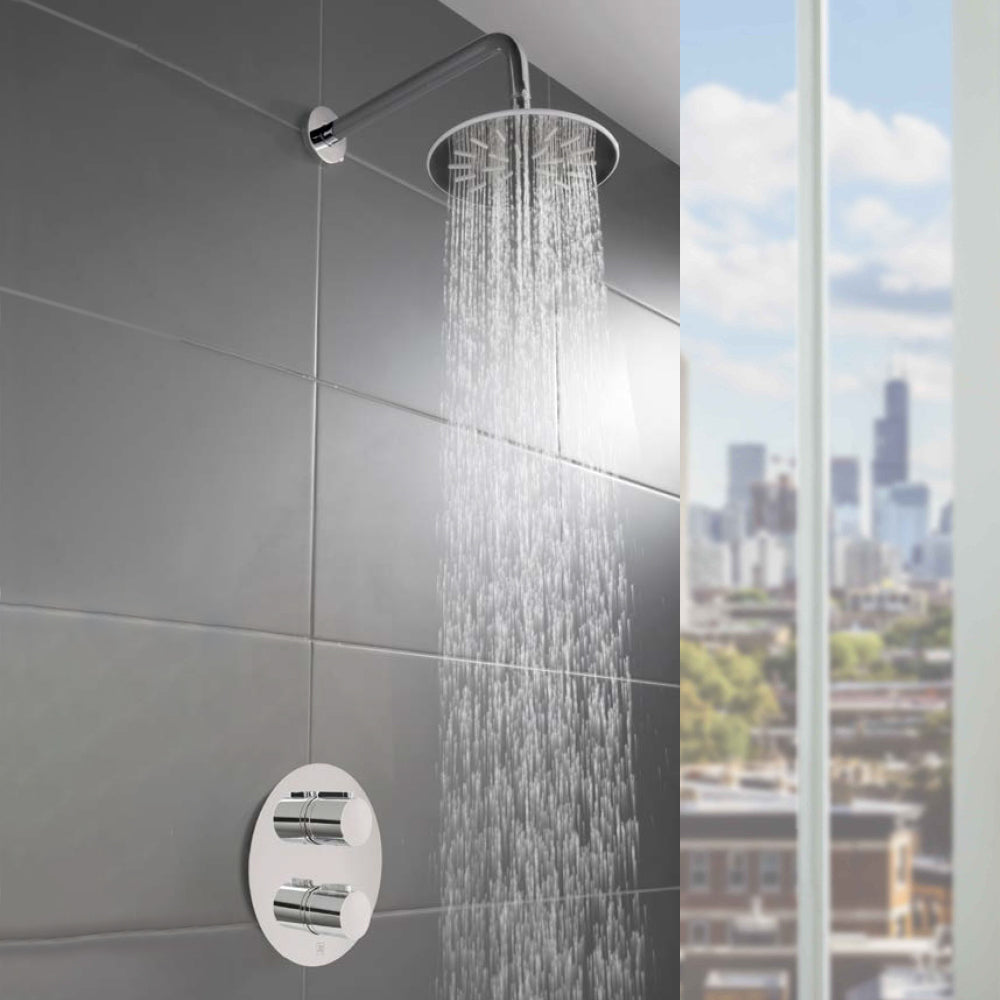 single outlet concealed thermostatic shower valve