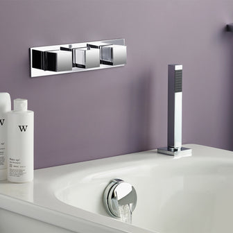 Square 3 Outlet Concealed Shower Valve Secondary image