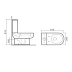 close coupled toilet technical drawing-tapron