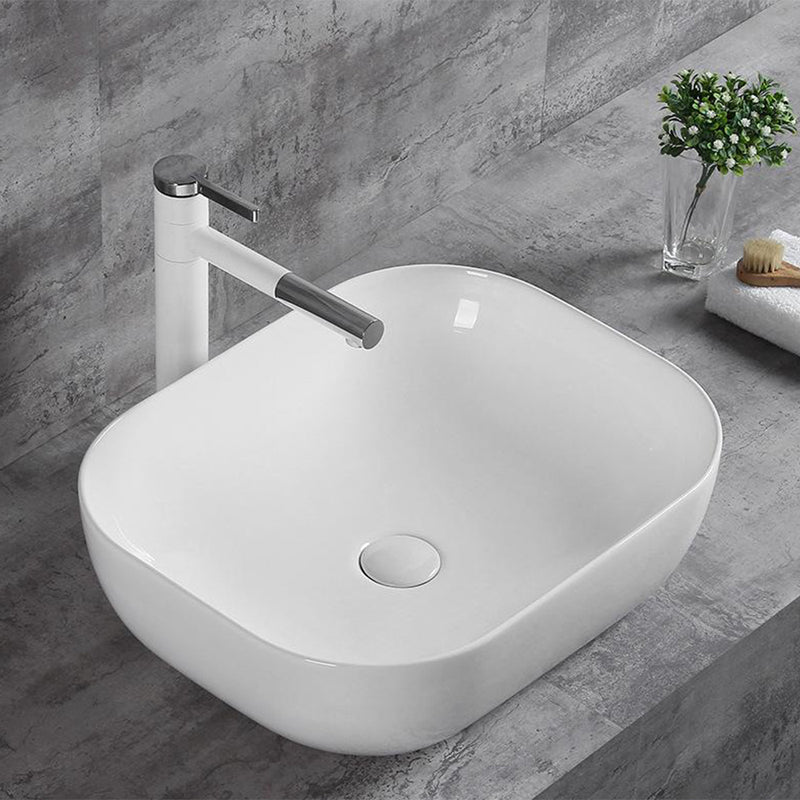rectangular bathroom sink-tapron