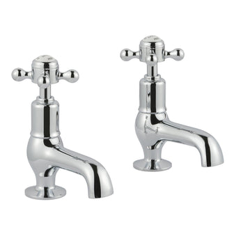 Traditional Chrome Basin Pillar Tap with Crosshead Handles – Pair Secondary image