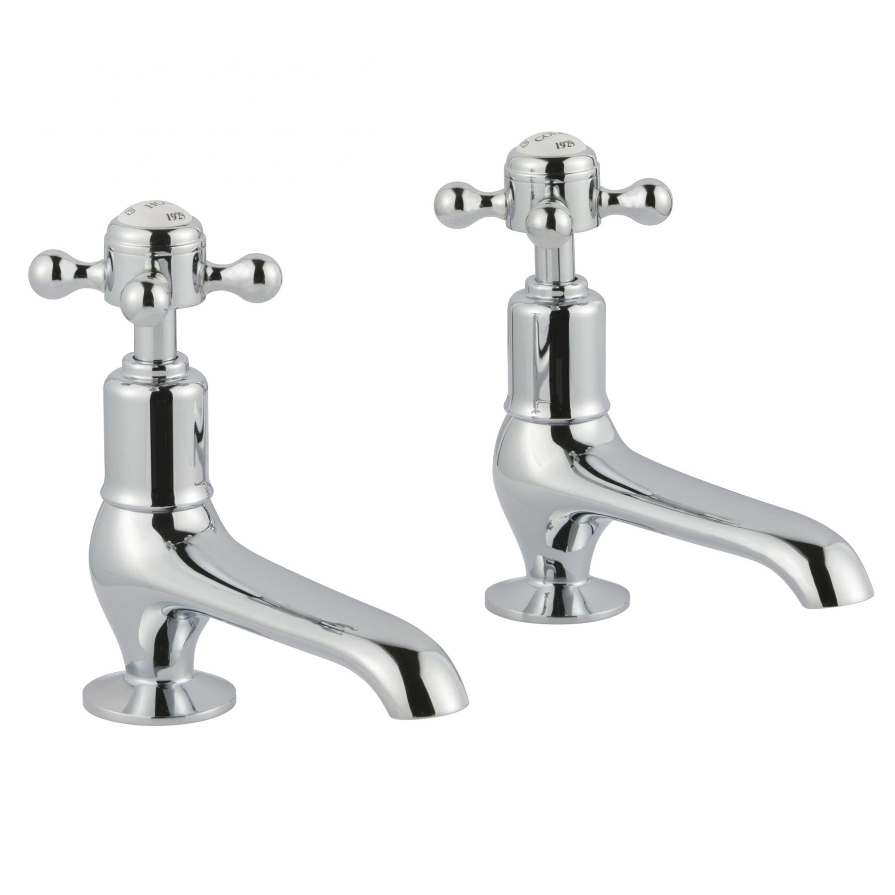 Chrome Crosshead Basin Long Pillars Taps Secondary image