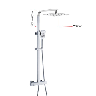 Exposed Thermostatic Shower Valve with 200mm Shower Head Secondary image
