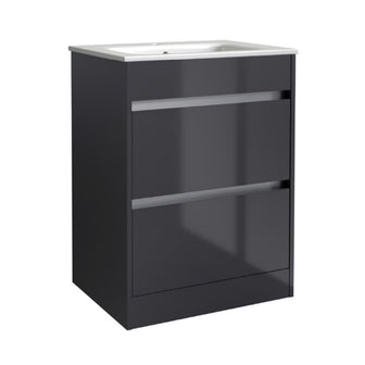 black floor standing vanity unit Main image