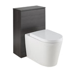 Black free-standing WC unit