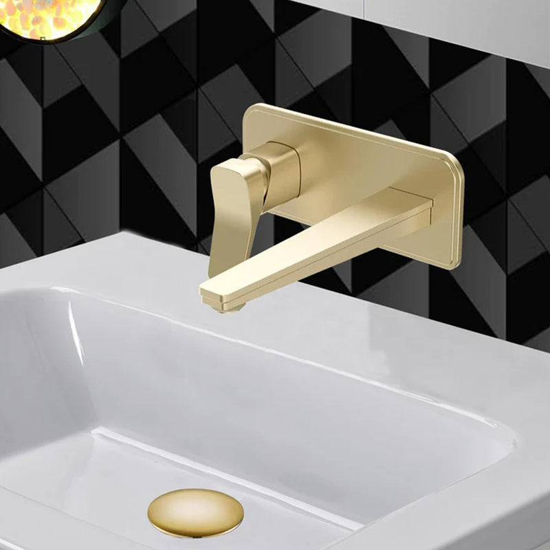 gold wall mounted basin taps-tapron