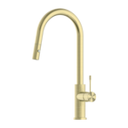 antique brass kitchen tap with pull out spray