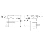 shower valves Technical Drawing