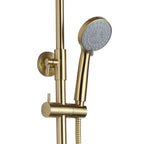 Brushed brass exposed shower handset
