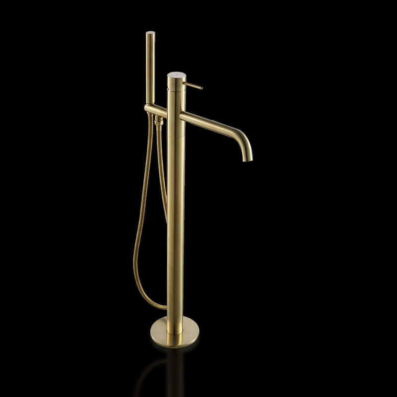  Gold Freestanding Bath Taps - Brushed Brass