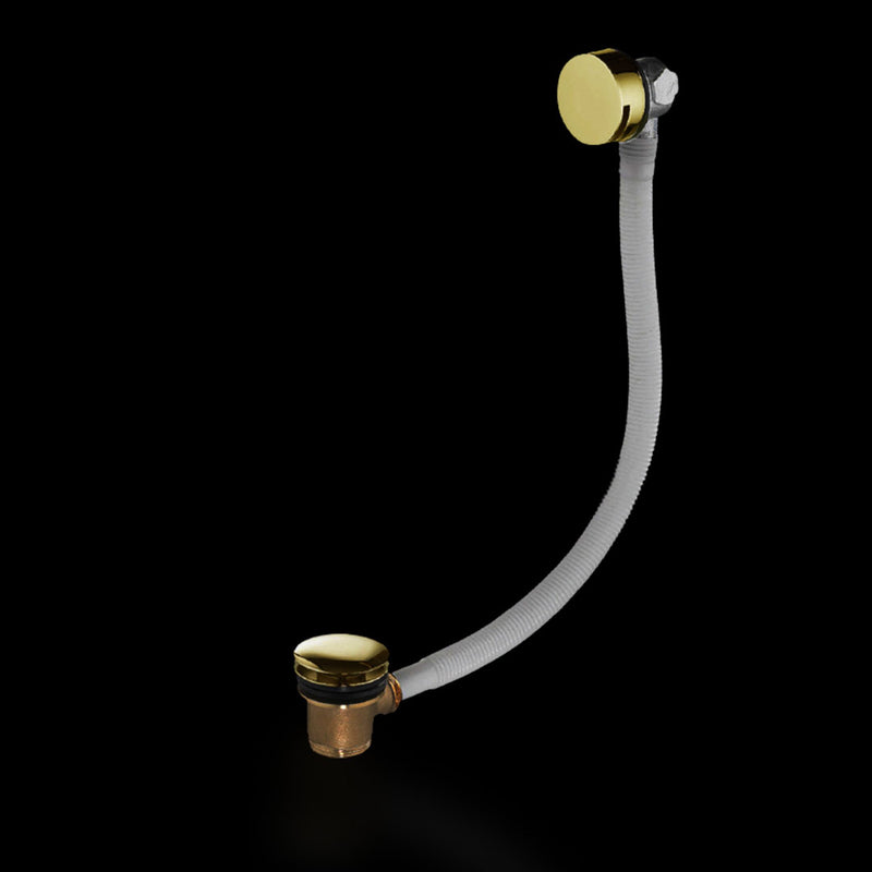 Gold Bath Filler with Click Clack Waste and Overflow - Brushed Brass