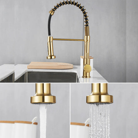 brushed gold kitchen tap - tapron