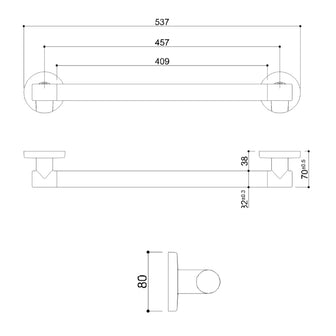 Red Grab Rail 537MM Secondary image