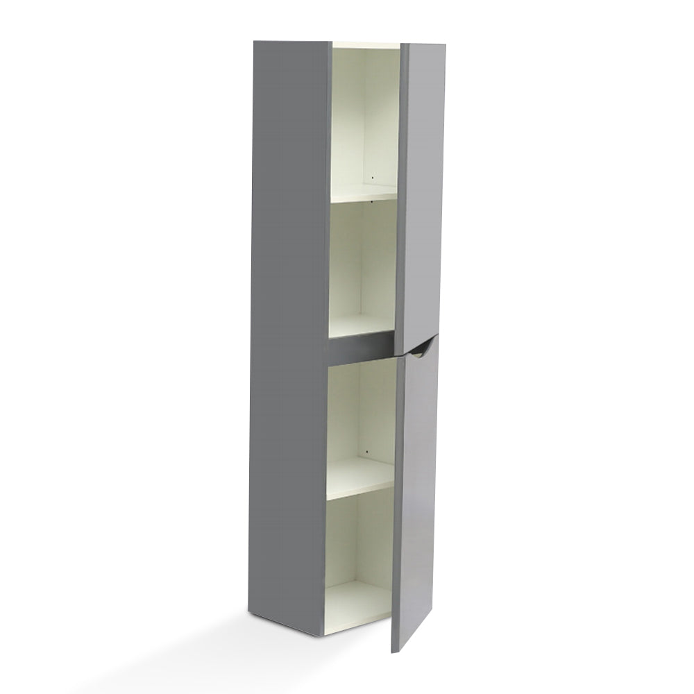 Wall Mounted Tall Bathroom Cabinet - Grey Secondary image
