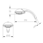 Waterfall shower handel Technical Drawing