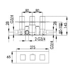 Twin Concealed Shower Valve tapron