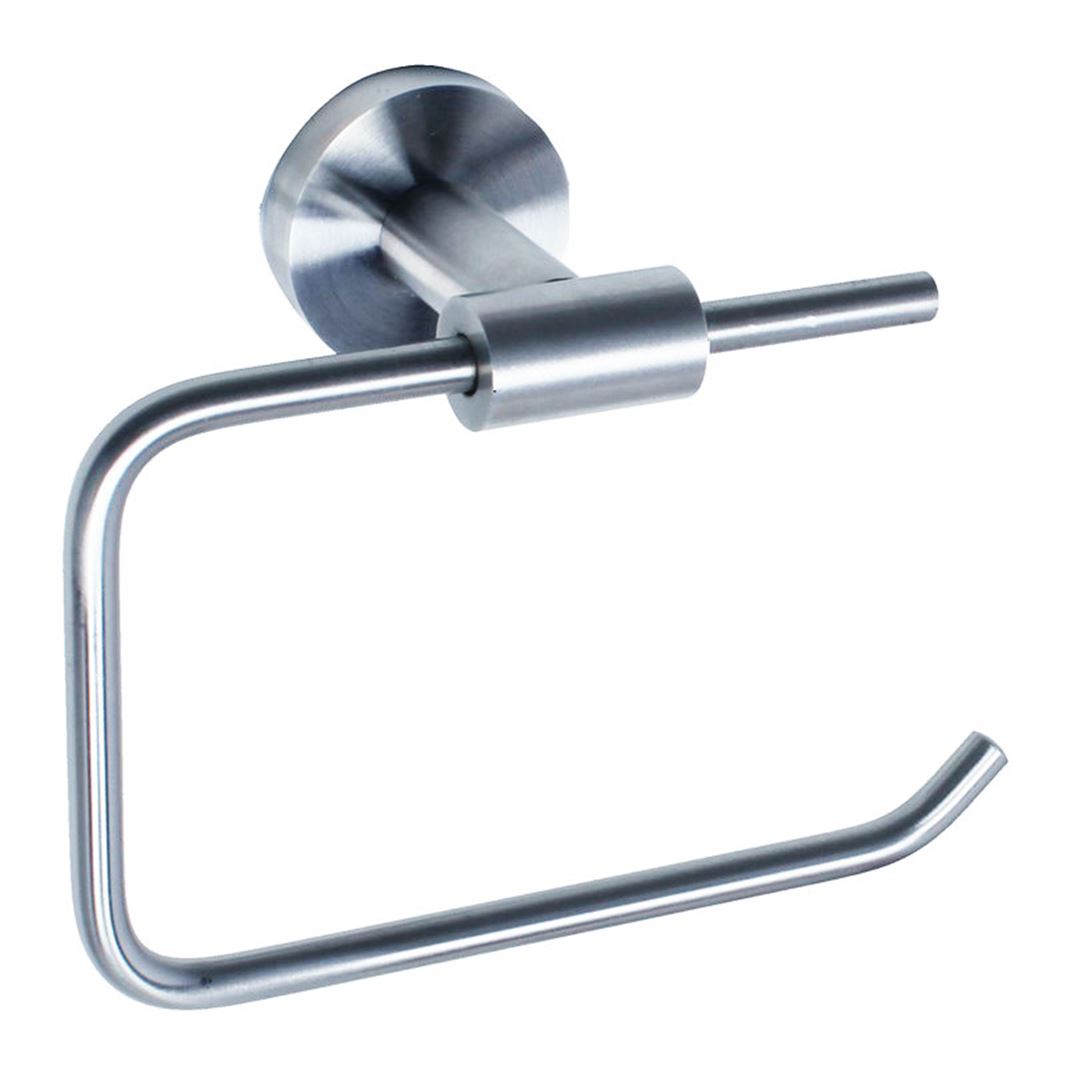 Modern Wall-Mounted Toilet Roll Holder- Brushed Stainless Steel Finish Secondary image