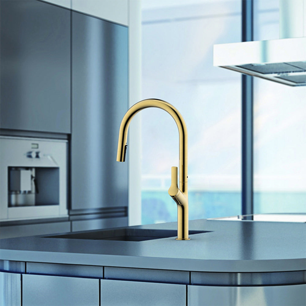 gold kitchen mixer tap