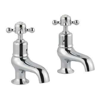 Traditional Deck Mounted Bath Pillar Taps – Chrome Secondary image