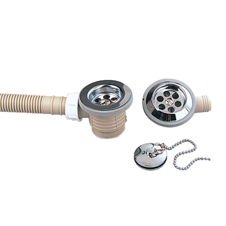 Bath plug, waste and chain