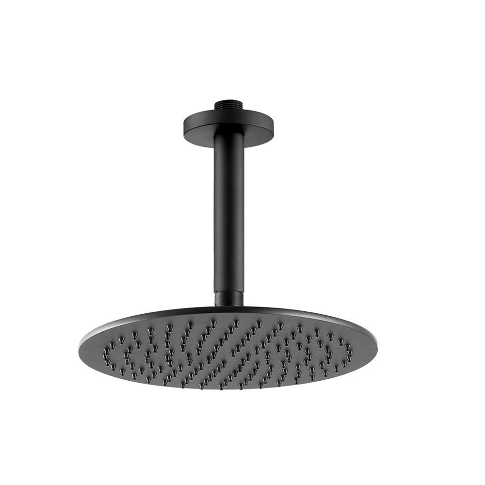 Round 250mm Fixed Showerhead - Matt Black Main image