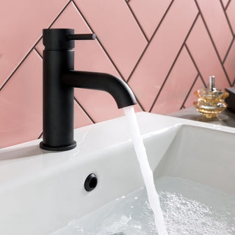 Black Single Lever Basin Mixer Tap Secondary image