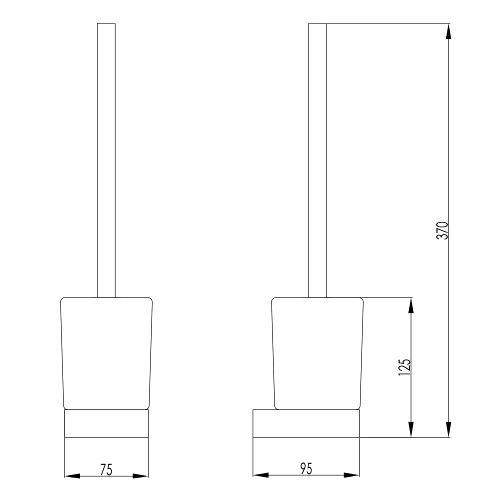 wall mounted toilet roll and brush holder tapron