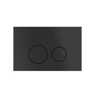Matt Black Toilet Flush Plate with Round Buttons Secondary image