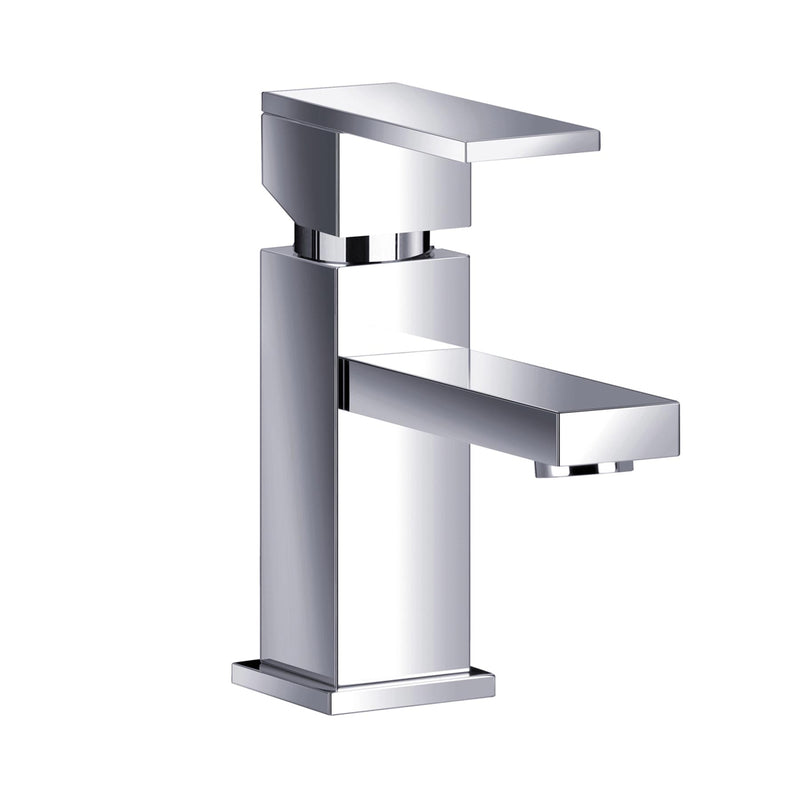 Mono basin mixer tap made of brass with chrome finish