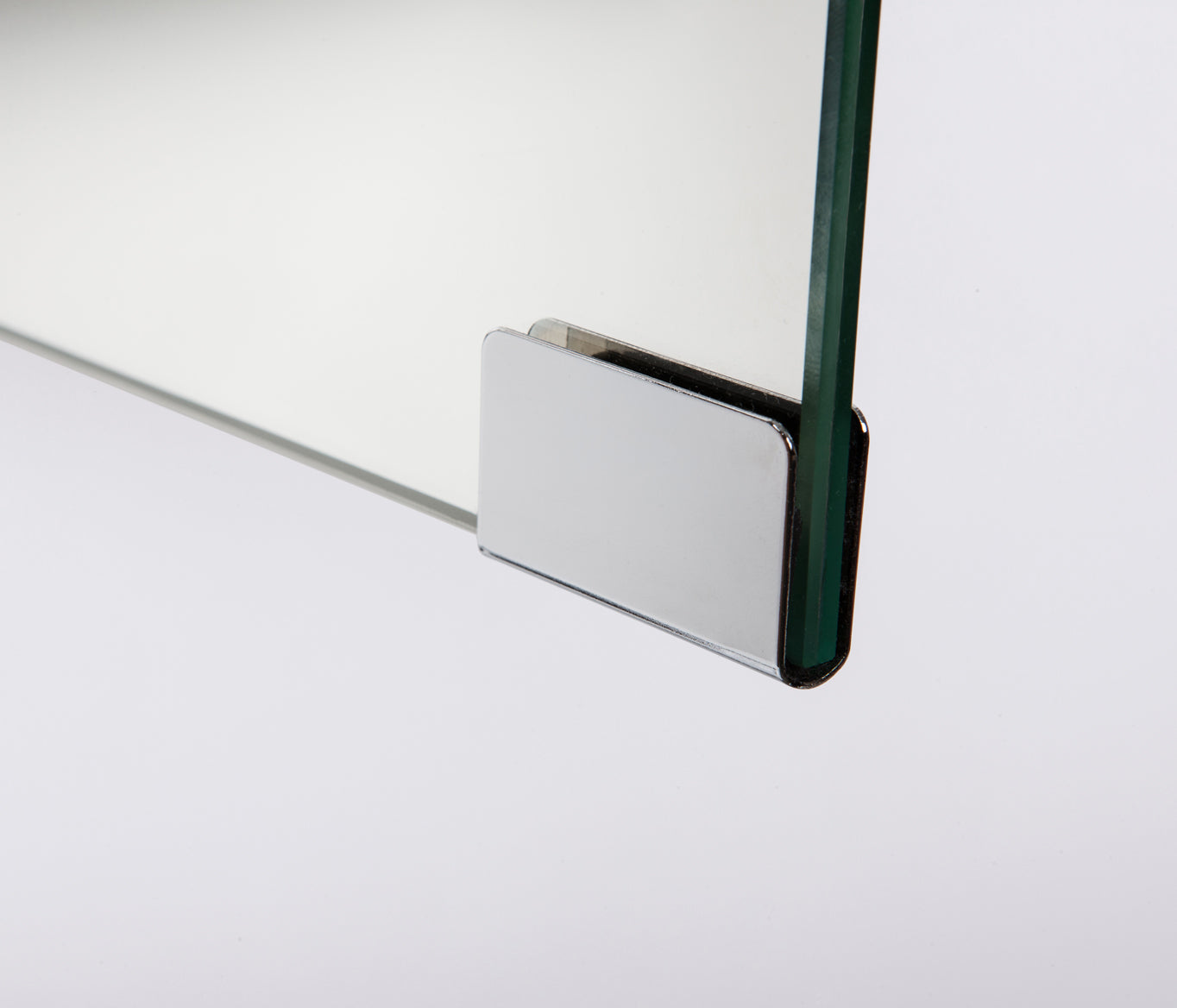 White bathroom mirror cabinet with light and shaver plug door