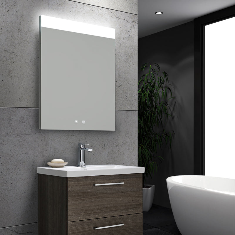 Illuminated Bathroom Mirror with Demister and Touch Switch - 600x800mm