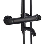 Black thermostatic mixer shower