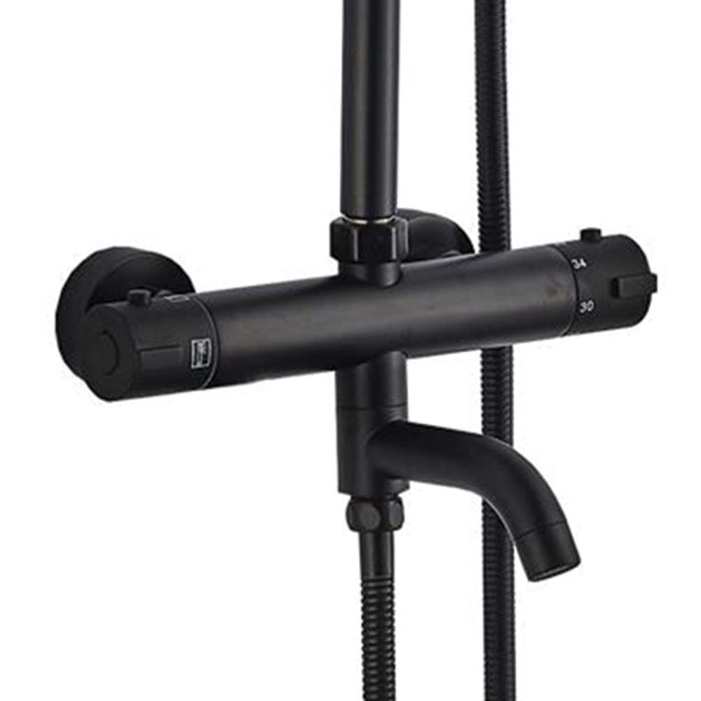 Black thermostatic mixer shower