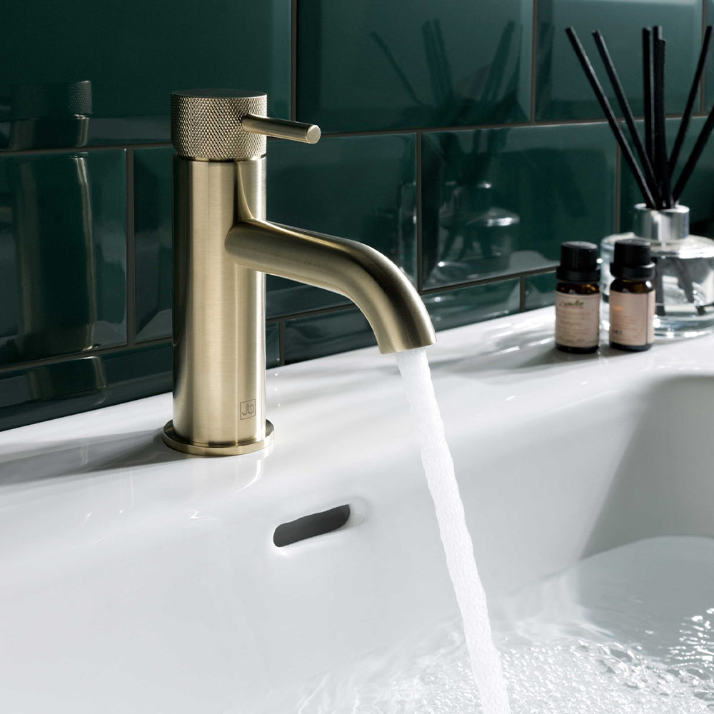 Gold basin mixer taps