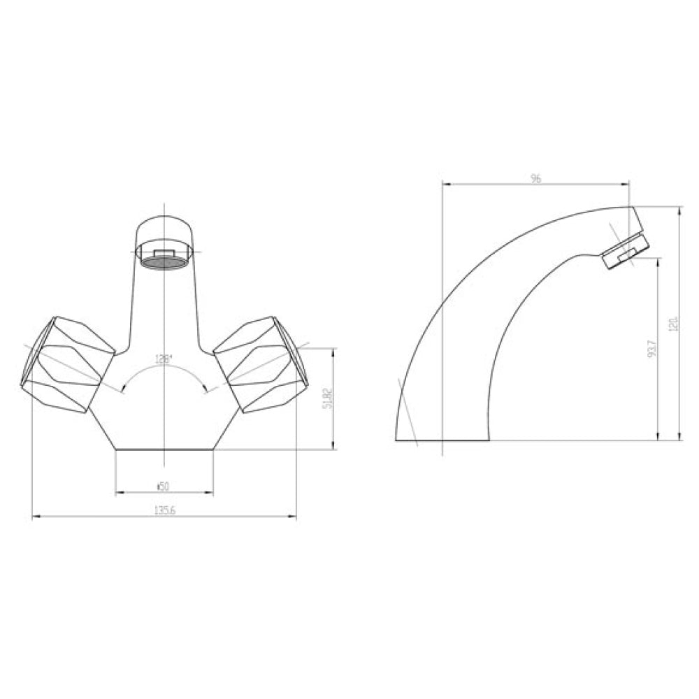 modern sink taps Drawing Technical-Tapron