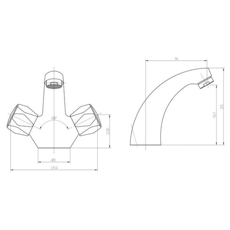 modern sink taps Drawing Technical-Tapron