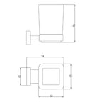 glass tumbler and holder stand technical drawing