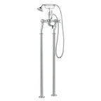 Traditional Freestanding Bath Shower Mixer with Shower Kit - Chrome