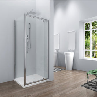 Silver Pivot Shower Enclosure Door - 1850mm Secondary image