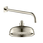 brushed nickel shower head and arm set - Tapron