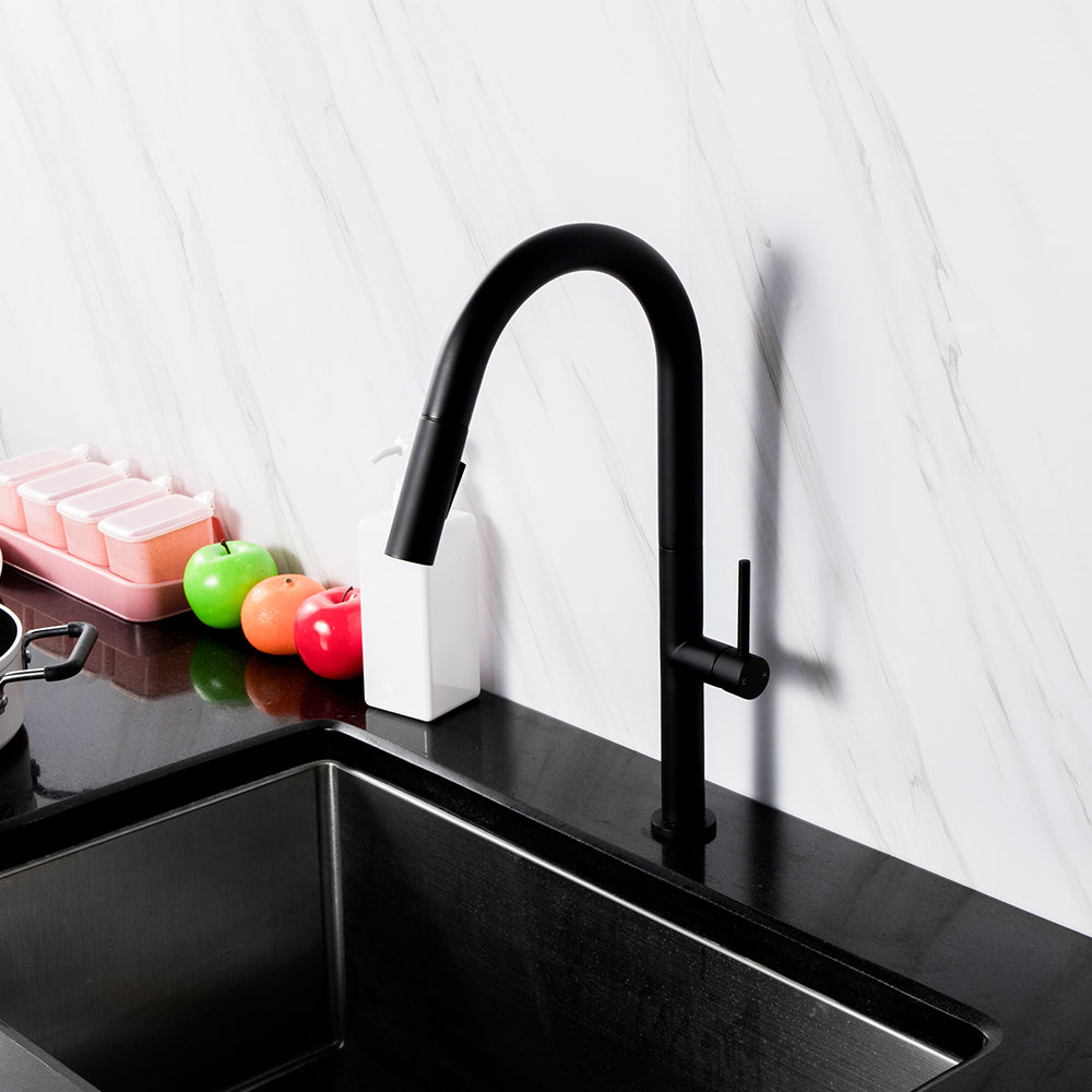 kitchen tap with pull out spray - Tapron