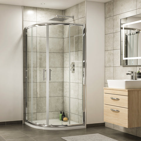 curved shower enclosure