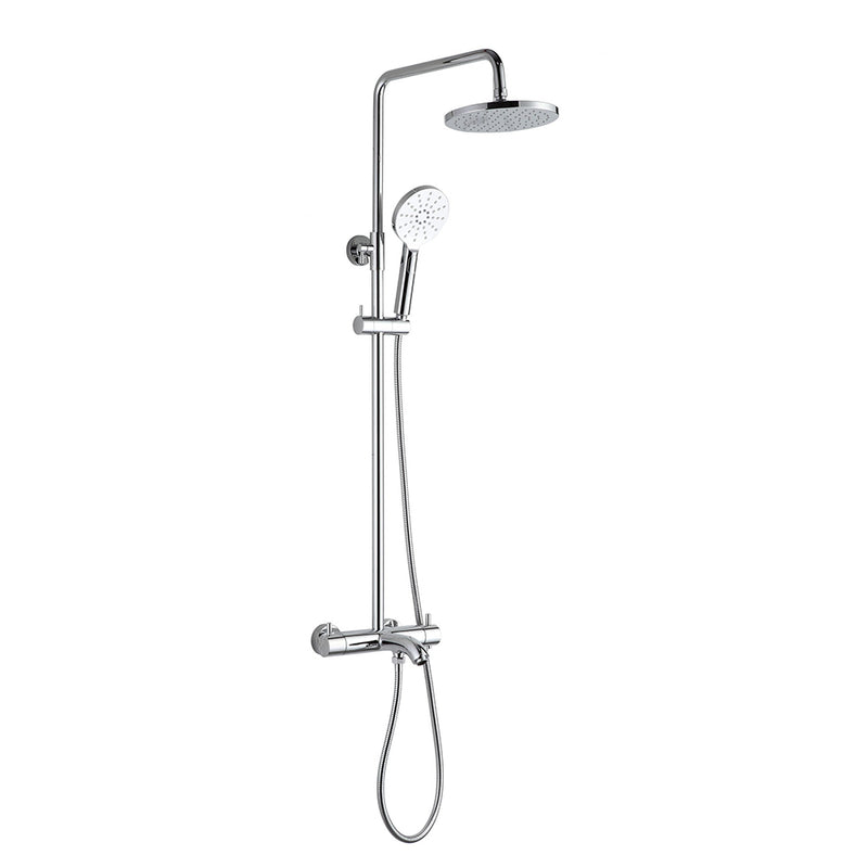 Thermostatic Shower 3 Outlet Adjustable Riser with Hand Shower and Bath Spout
