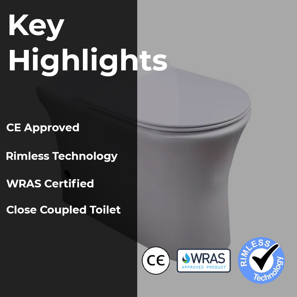 Modern Rimless Back to Wall Toilet with Soft Close Seat Secondary image