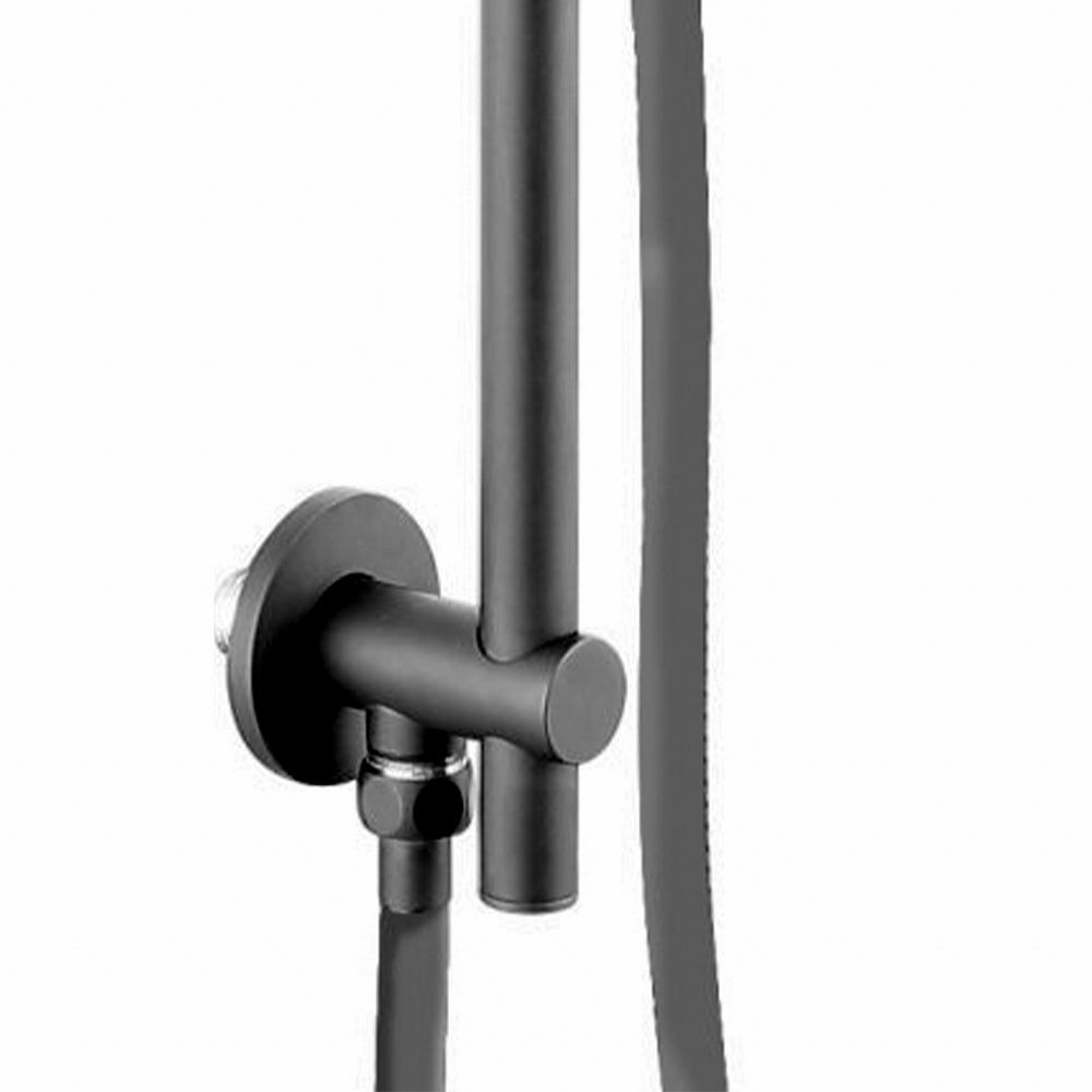 black shower rail kit