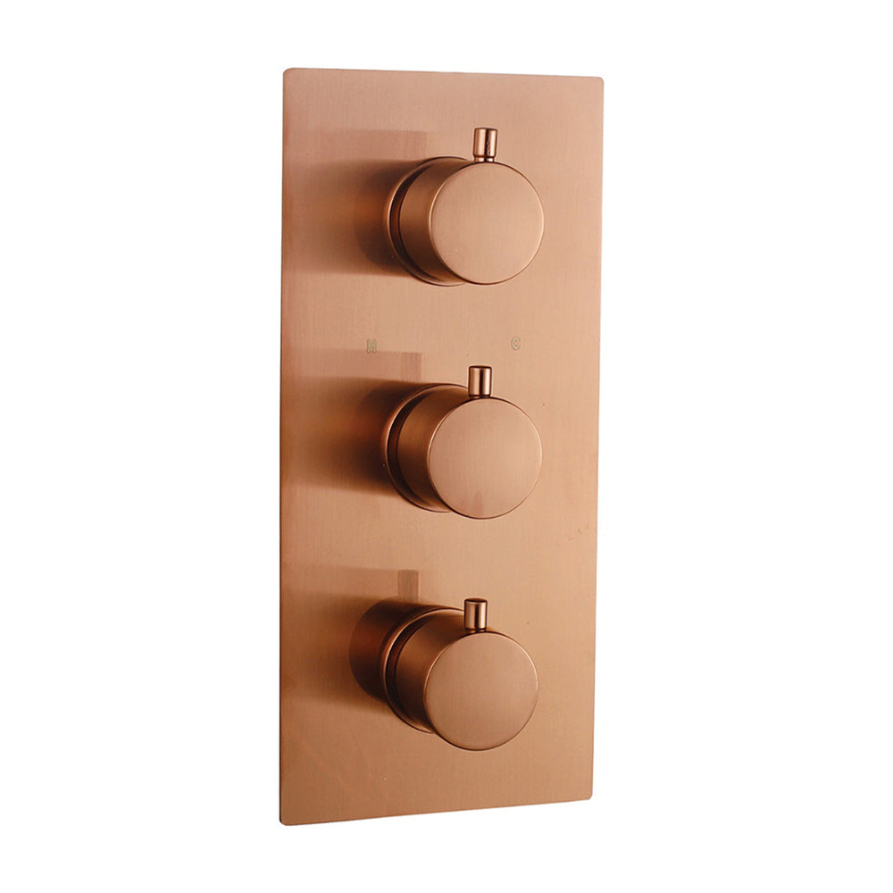 rose gold thermostatic shower Main image