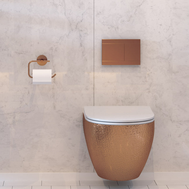 Wall Mounted Rose Gold Toilet