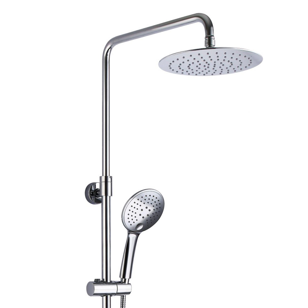 Chrome shower riser rail slider