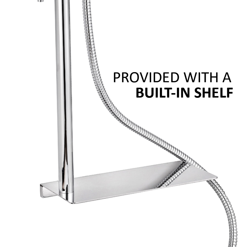 chrome shower handset