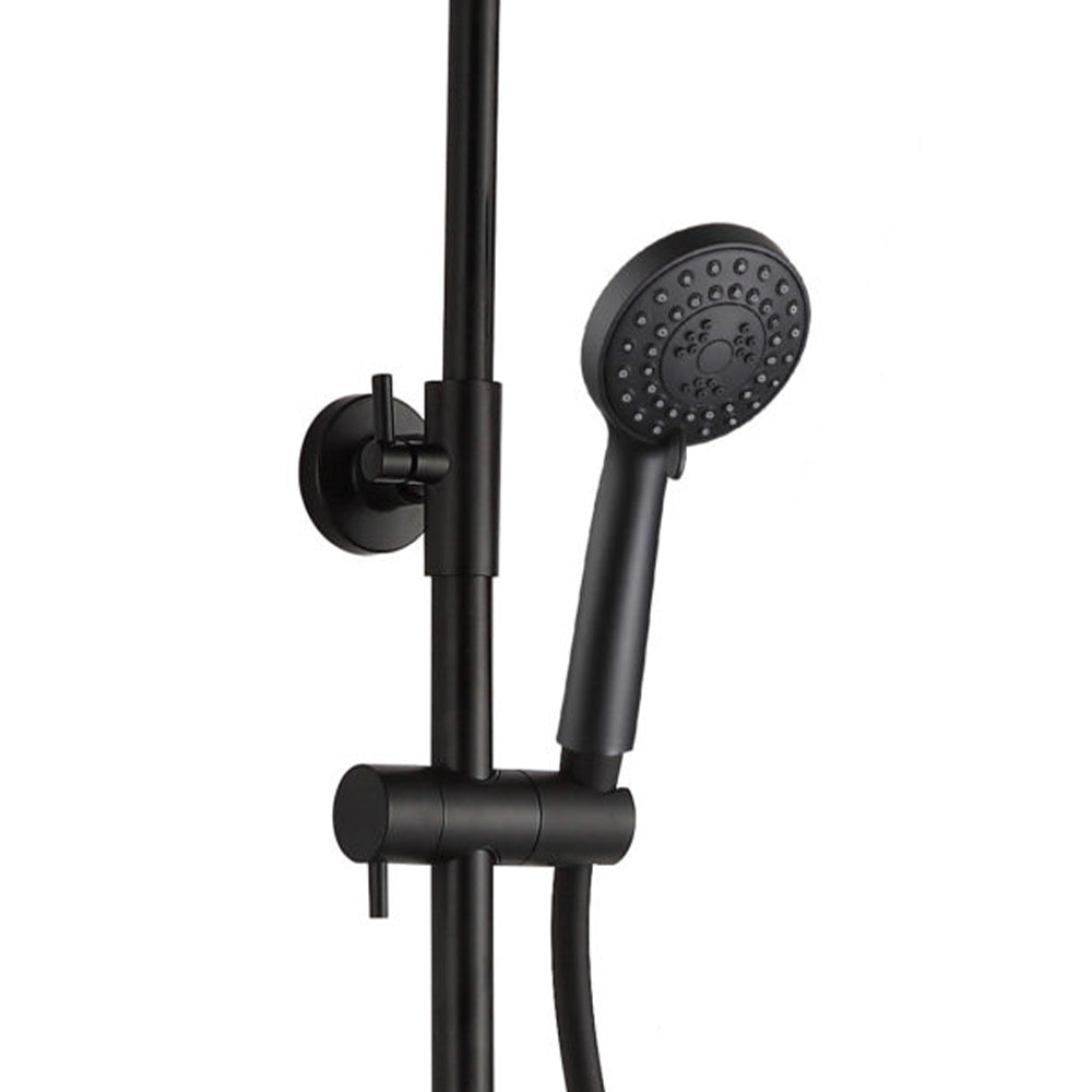 Matt black thermostatic mixer shower handset